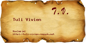 Tuli Vivien névjegykártya